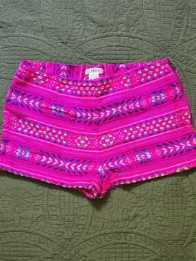 Billabong Hot Pink Tribal Print High Waist Shorts